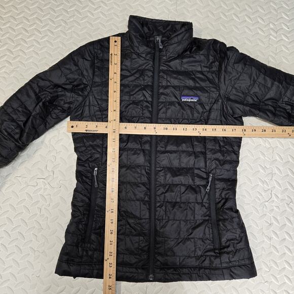 Patagonia Nano Puff Jacket Womens XS Extra Small Black Lightweight Logo Quilted - Picture 11 of 13